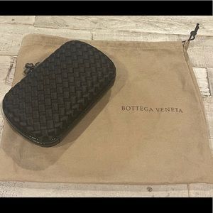 BOTTEGA VENETA CHAIN KNOT WOVEN SATIN CLUTCH
